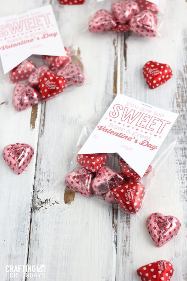 Printable Valentine's Day Gift Tags from Crafting E for Thirty Handmade Days