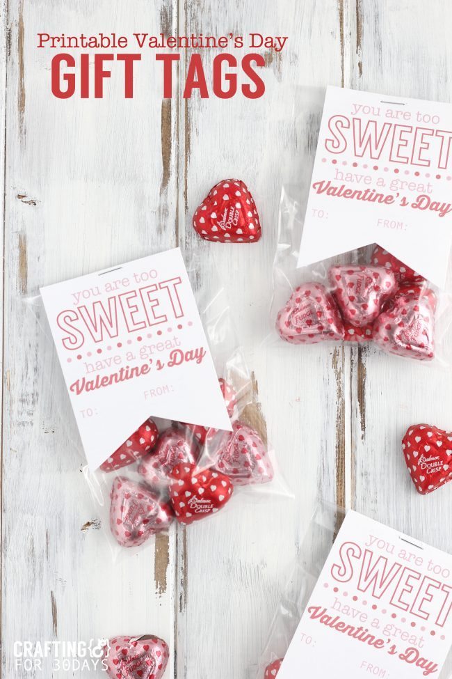 Printable Valentine's Gift Tag - Thirty Handmade Days