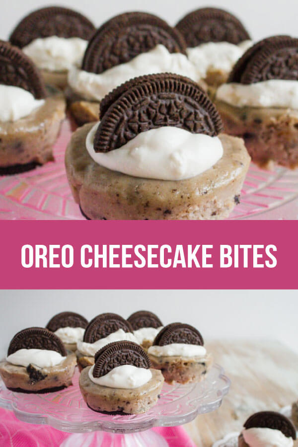 Oreo Cheesecake Bites - perfectly creamy with an awesome Oreo cookie base and throughout. You'll love this take on cheesecake. from www.thirtyhandmadedays.com 