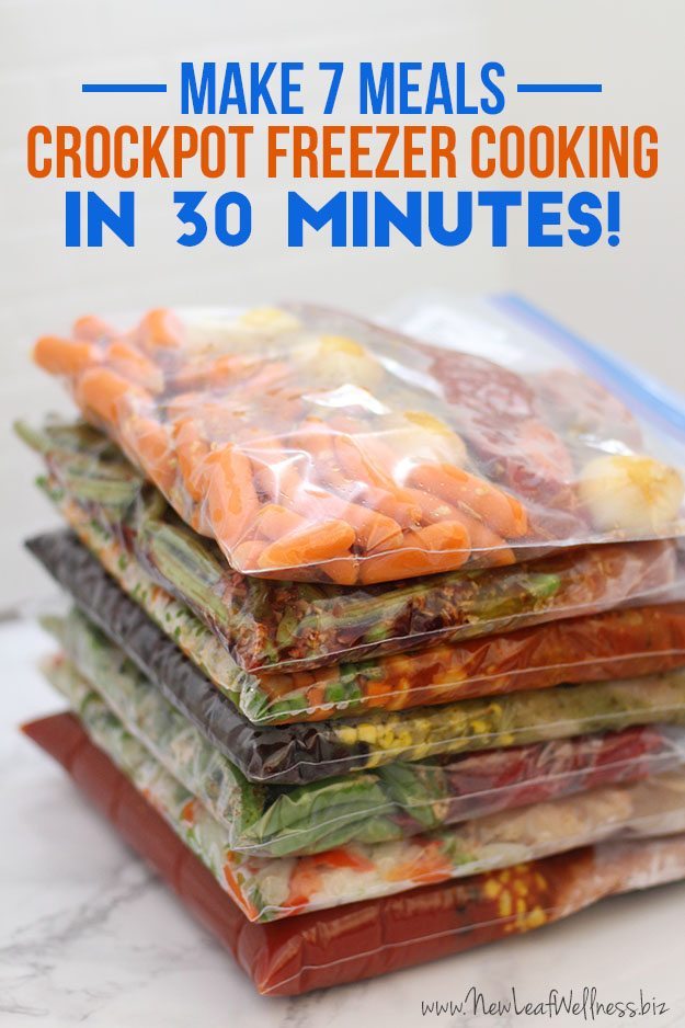 Crockpot Freezer Cooking - 7 Meals in 30 Minutes - Thirty Handmade Days