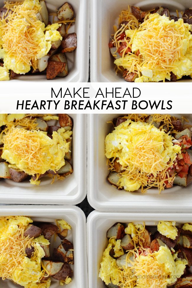 Hearty Make Ahead Breakfast Bowl -make your breakfast ahead with Reynolds Heat & Eat containers. So simple and so great! www.thirtyhandmadedays.com