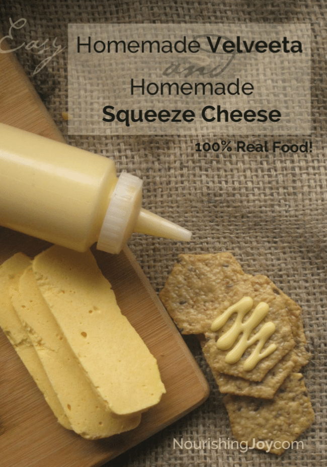 Make your own cheese whiz and velveeta cheese