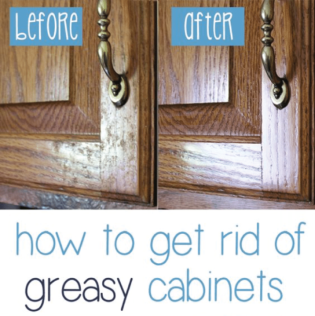 How to get rid of greasy cabinets 