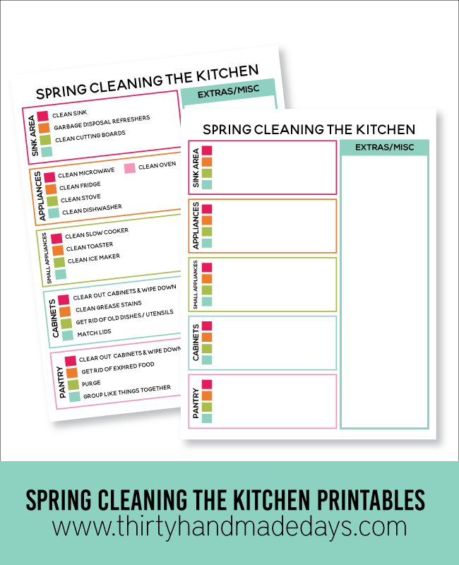 Spring Cleaning Checklists 