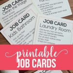 Printable Job Cards- download and use however you like! www.thirtyhandmadedays.com