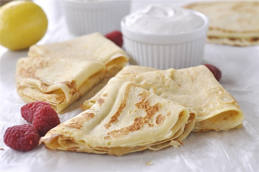 Swedish Pancakes - a cross between crepes and pancakes, this pancake recipe is one you'll go back to again and again. All of the ingredients together.