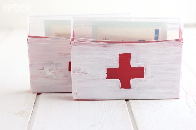 Gum container turned First Aid Kit from CraftingE 