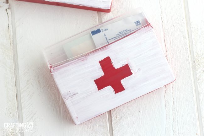 Gum container turned First Aid Kit from CraftingE 