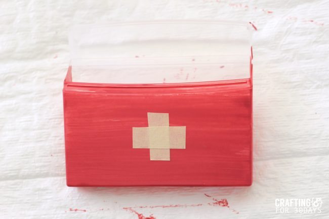 Gum container turned First Aid Kit from CraftingE 