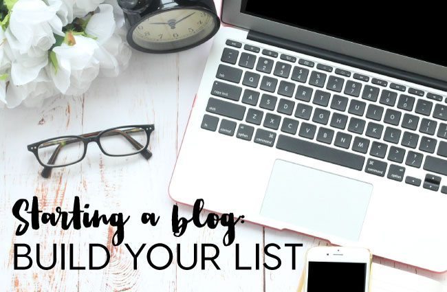 So you want to start a blog? Build your list! www.thirtyhandmadedays.com