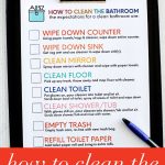 How to clean bathroom printables