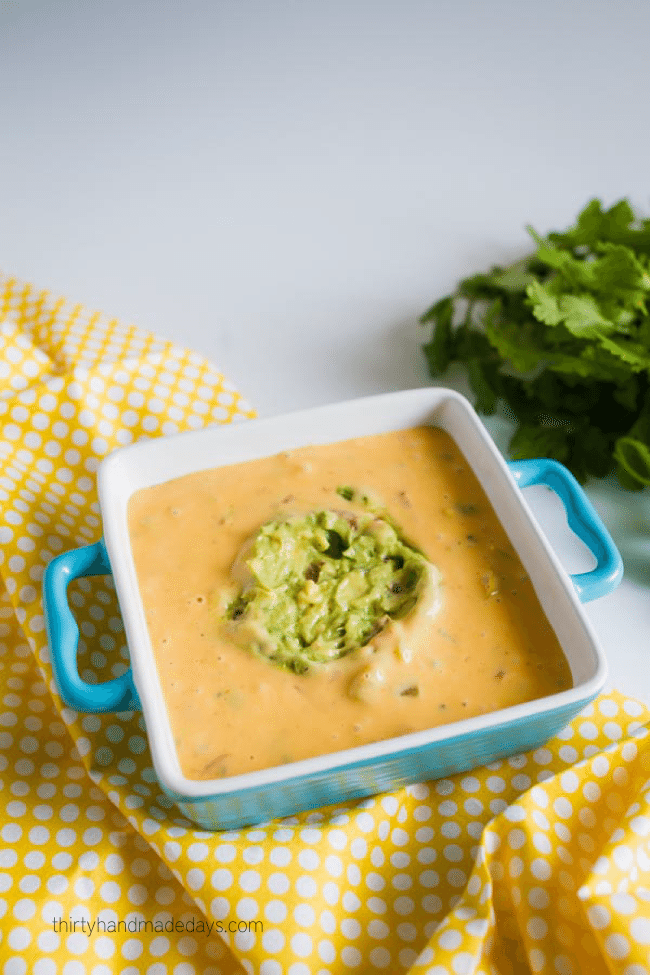 Copycat Torchy's Queso dip - the most incredible dip I've ever had. from thirtyhandmadedays.com
