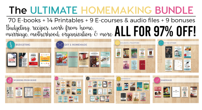 the Ultimate Homemade Bundle - grab this amaaaaaazing deal to have a more organized life before it's gone! 