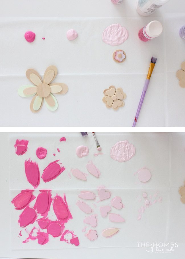 Use a variety of Springtime paint colors to create adorable flower cake toppers!