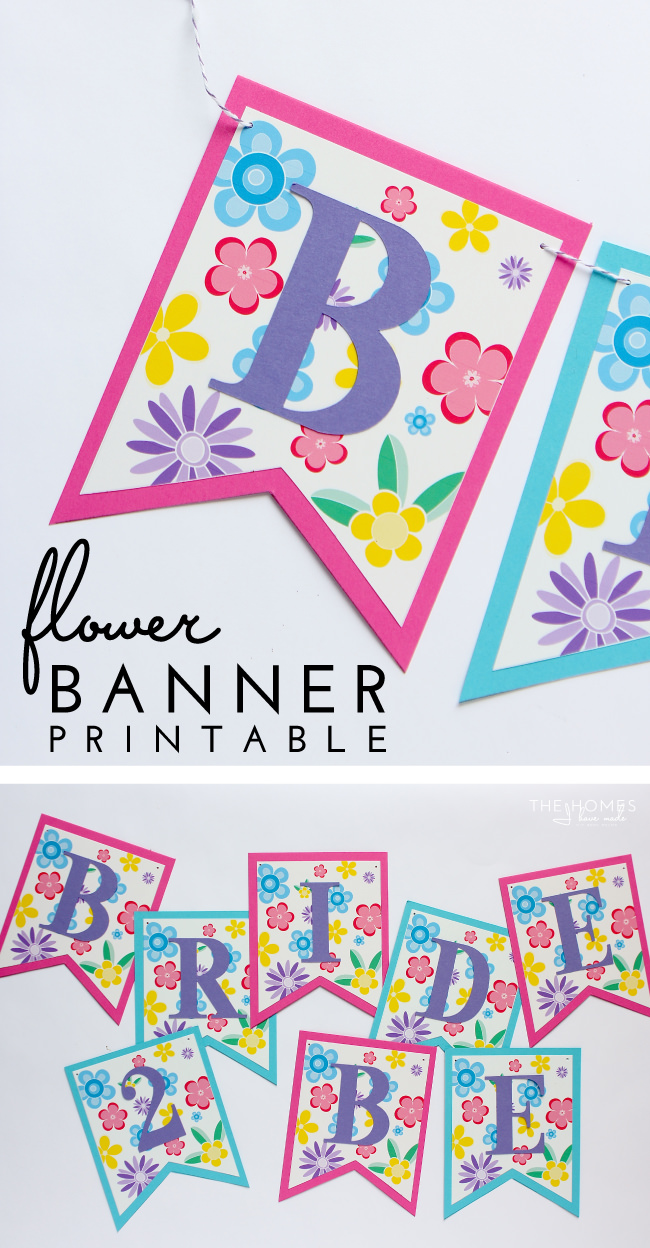 Complete your Springtime party display with this adorable and easy FREE printable flower banner!