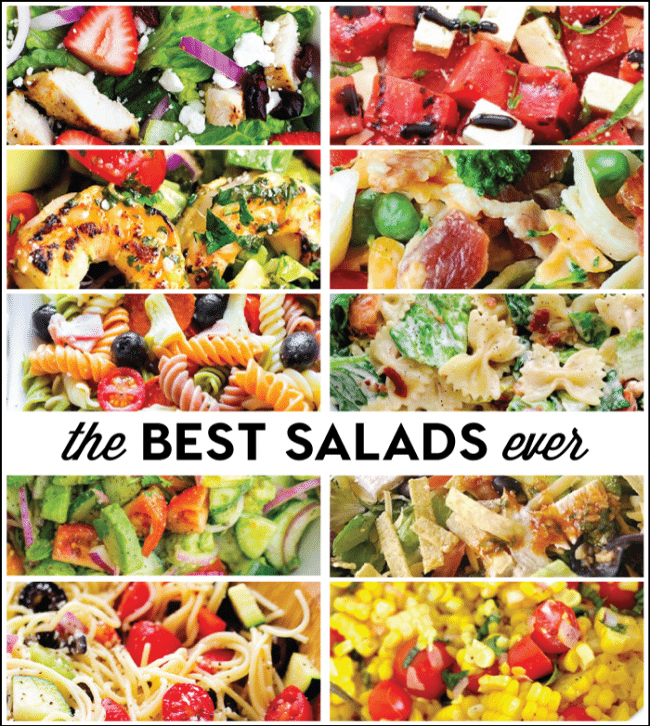 The Best Salad Recipes Ever compiled by www.thirtyhandmadedays.com