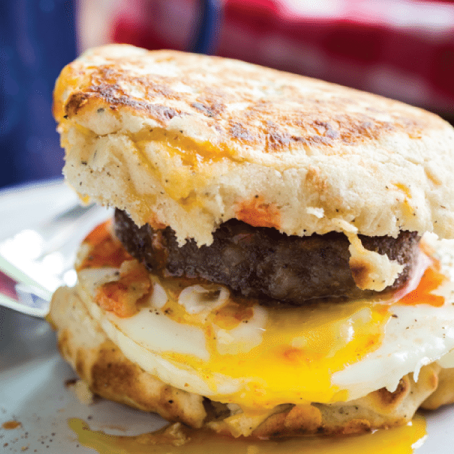 Campfire Breakfast Burger from Jelly Toast