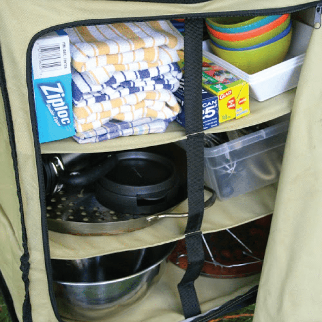 Organizing a camping kitchen from Echoes of Laughter