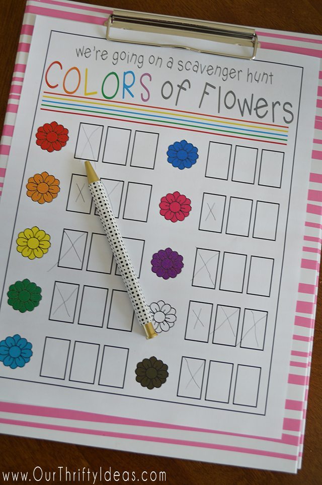 Flower Scavenger Hunt - Thirty Handmade Days