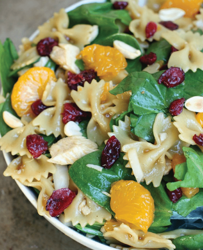 Teriyaki Chicken and Spinach Pasta Salad