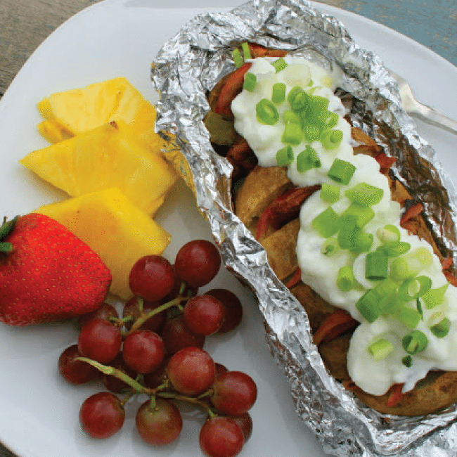 Potato Boat Dinner from Echoes of Laughter