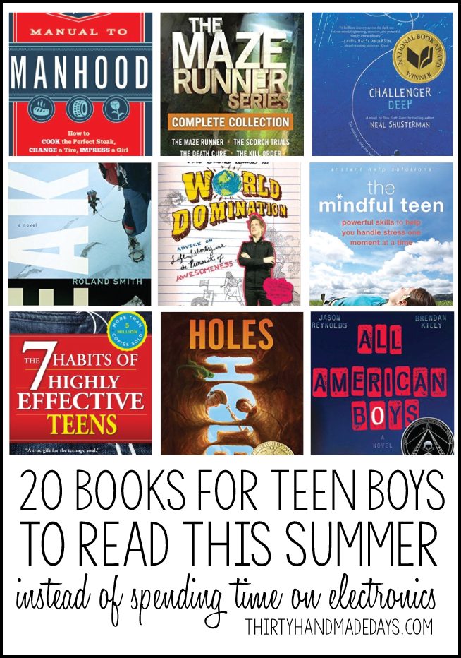 20 Books for Teen Boys to Read This Summer from www.thirtyhandmadedays.com