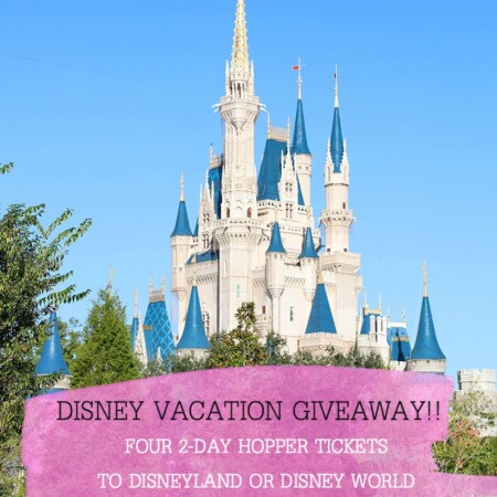 Enter to win a Disney Vacation - FOUR 2-Day Hopper Tickets + 3-Night Stay at a Disney Hotel!!