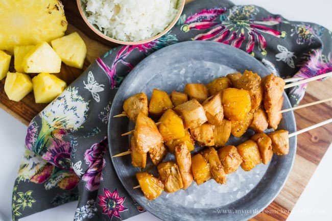 Pineapple Chicken Skewers - perfect for a summer barbecue from My Name is Snickerdoodle
