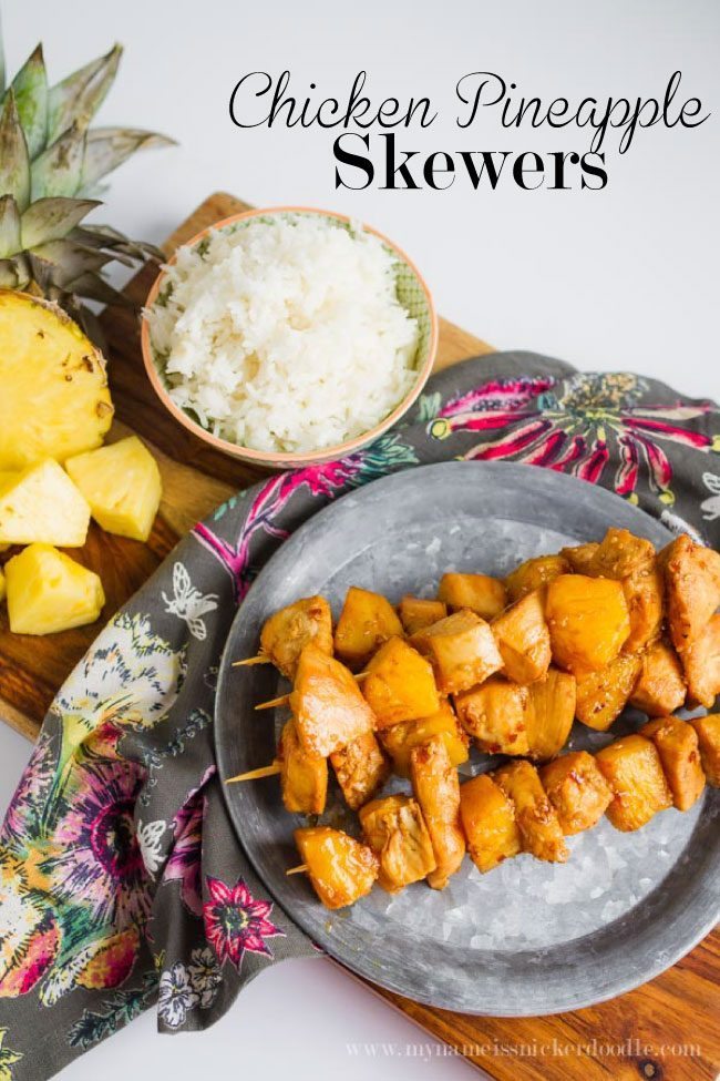 Pineapple Chicken Skewers - perfect for a summer barbecue 