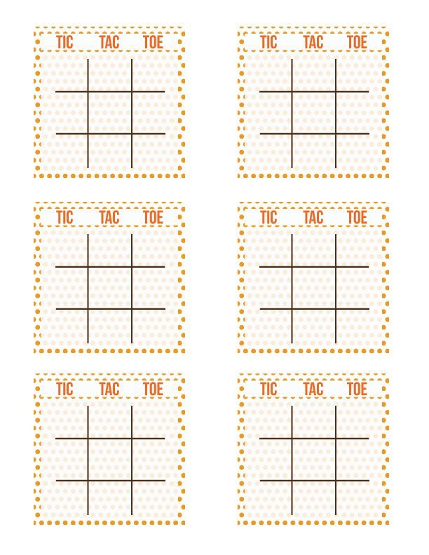 Printable Tic Tac Toe Game 