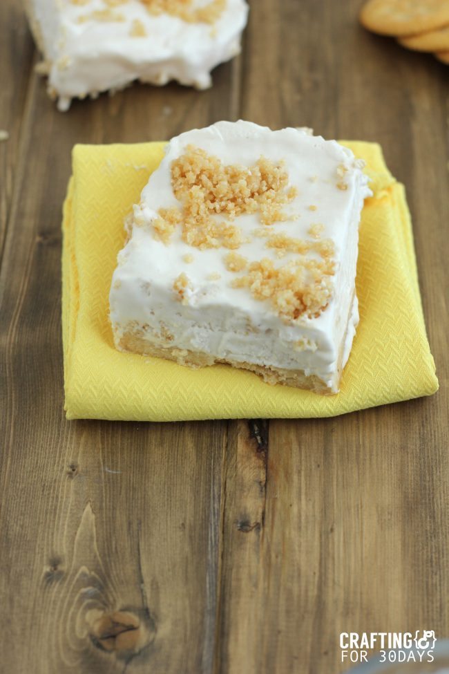 Frozen Lemonade No Bake Bars CraftingE via www.thirtyhandmadedays.com