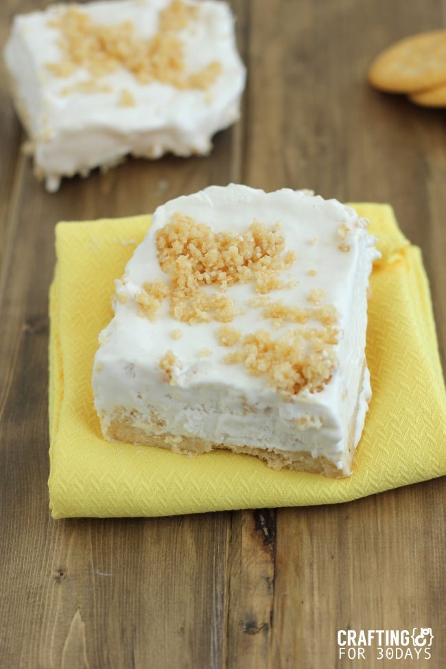 Frozen Lemonade No Bake Bars from CraftingE via thirtyhandmadedays.com