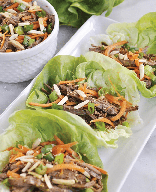 Slow Cooker Korean Lettuce Wraps from Your Homebased Mom