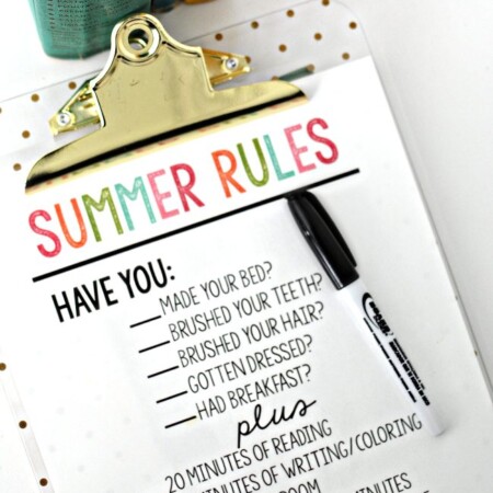 Printable Summer Rules via www.thirtyhandmadedays.com