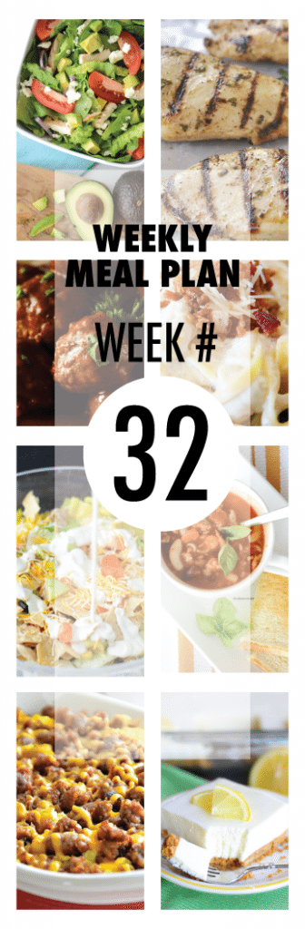 Weekly Meal Plan #32 from some of your favorite bloggers