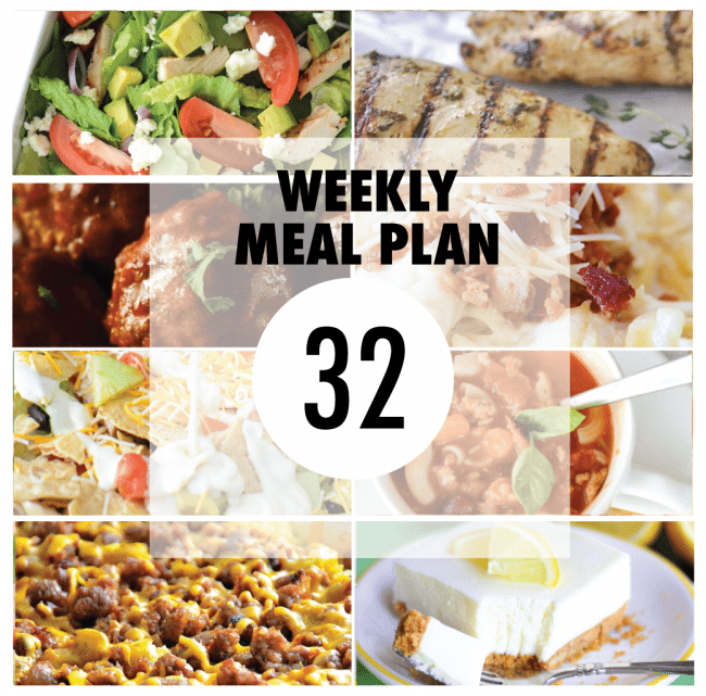 Weekly Meal Plan #32 from some of your favorite bloggers