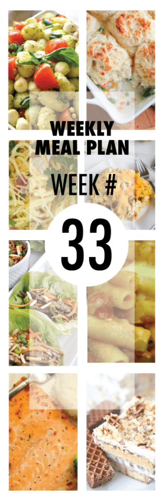 Weekly Meal Plan #33 from some of your favorite bloggers