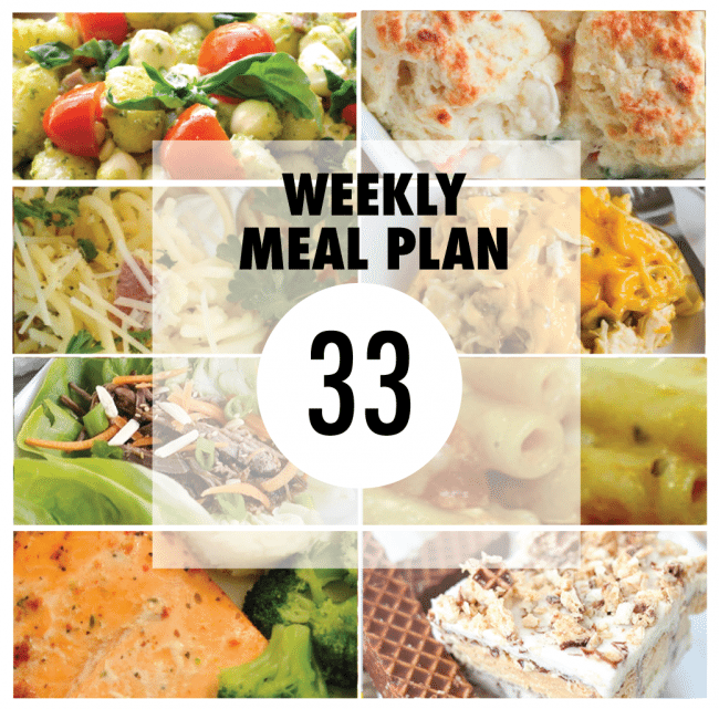 Weekly Meal Plan #33 from some of your favorite bloggers