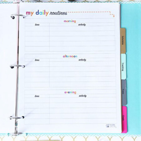 Love this printable for establishing a daily routine! It’s easy to create a morning, afternoon and evening schedule so that the whole family is on the same page! via ww.thirtyhandmadedays.com