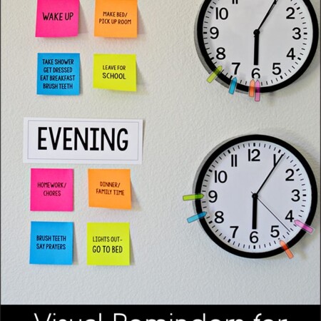 Make your own visual reminders for Kids Daily Routines - perfect for back to school! With Post It Notes. www.thirtyhandmadedays.com