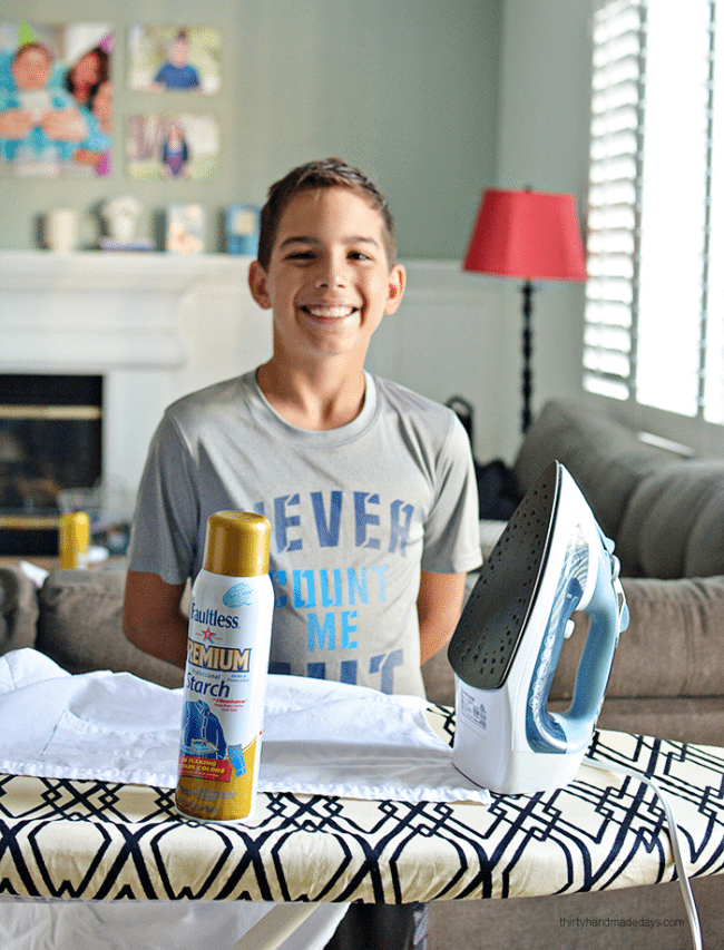 Teaching kids How to Iron - help your kids become more independent, teach them how to care for their clothes. from www.thirtyhandmadedays.com