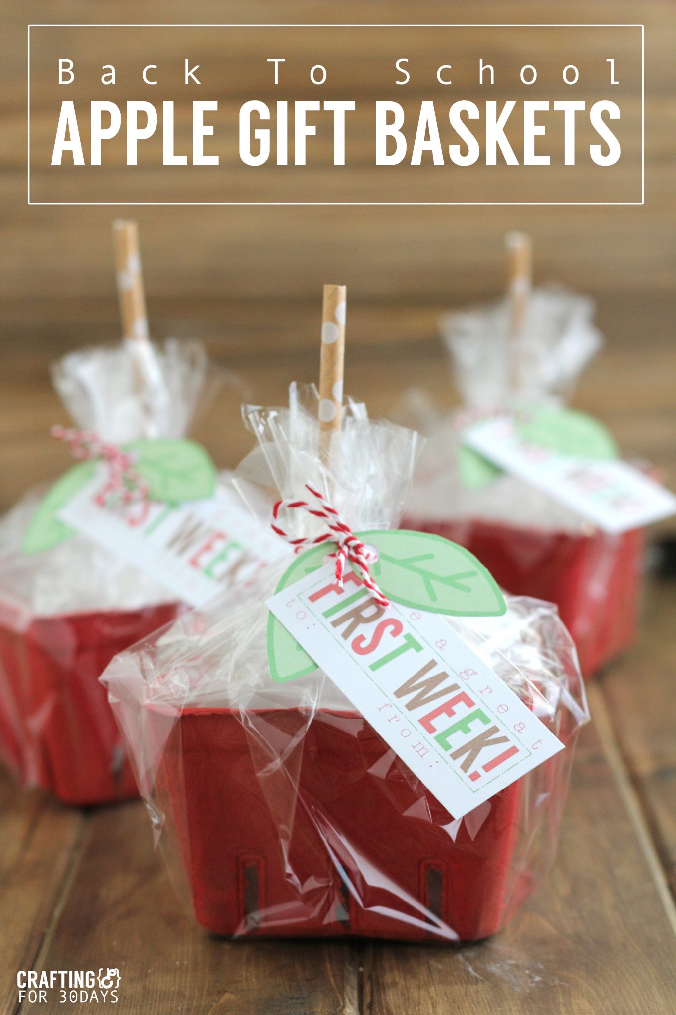 Adorable Back To School Apple Gift Basket Thirty