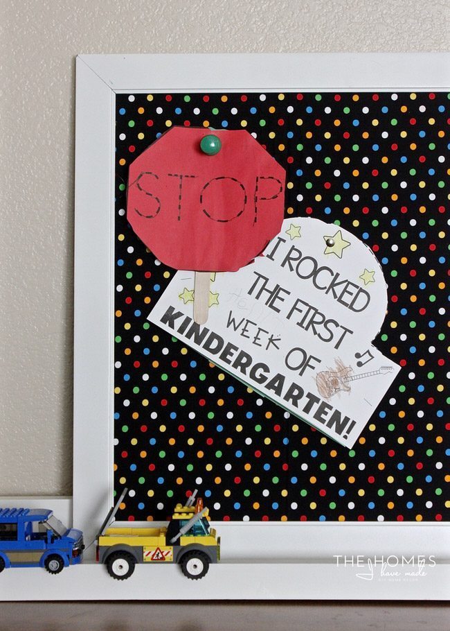 Use up old frames and display your kid's school artwork with these fun and simple School Artwork Display Frames!