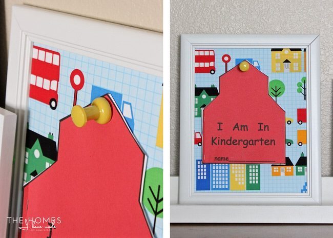 Use up old frames and display your kid's school artwork with these fun and simple School Artwork Display Frames!