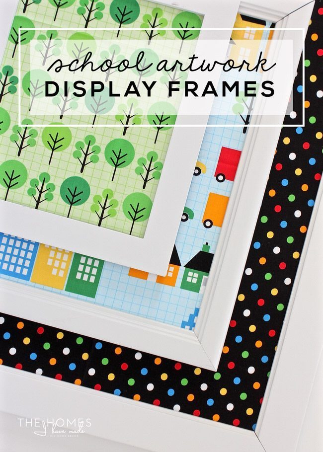 Use up old frames and display your kid's school artwork with these fun and simple School Artwork Display Frames!