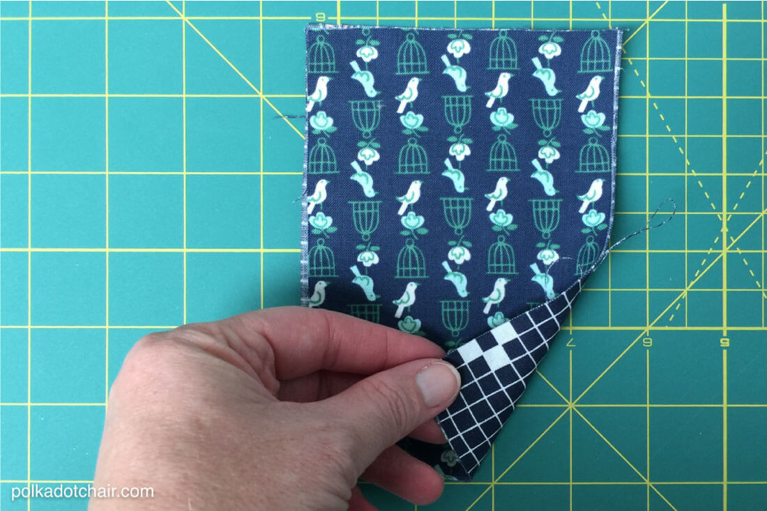 DIY Fabric Luggage Tags- so easy to make they are no sew!  Step 2.