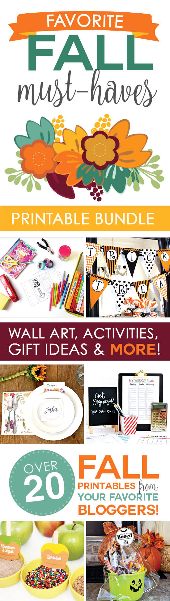 Fall Must Haves Printable Bundle via www.thirtyhandmadedays.com