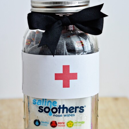 Perfect for the cold and flu season that is upon us - make this cute Get Well Soon Mason Jar Gift from thirtyhandmadedays.com