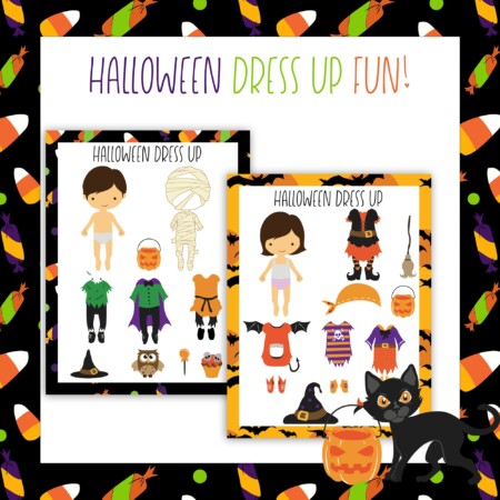 Printable Halloween Dress Up Dolls- these are adorable to use for the holidays! www.thirtyhandmadedays.com