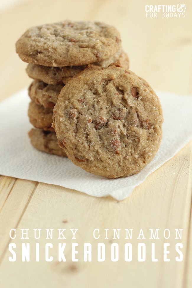 Chunky Cinnamon Snickerdoodles - a yummy twist on an old classic cookie recipe! 